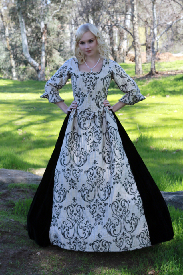 ゴシックドレス 中世貴族ドレス Jacquard Renaissance Swann Dress ゴシックセレクトショップ Bloody Rose