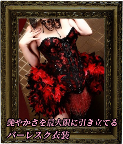 艶やかさを最大限に引き立てるバーレスク衣装